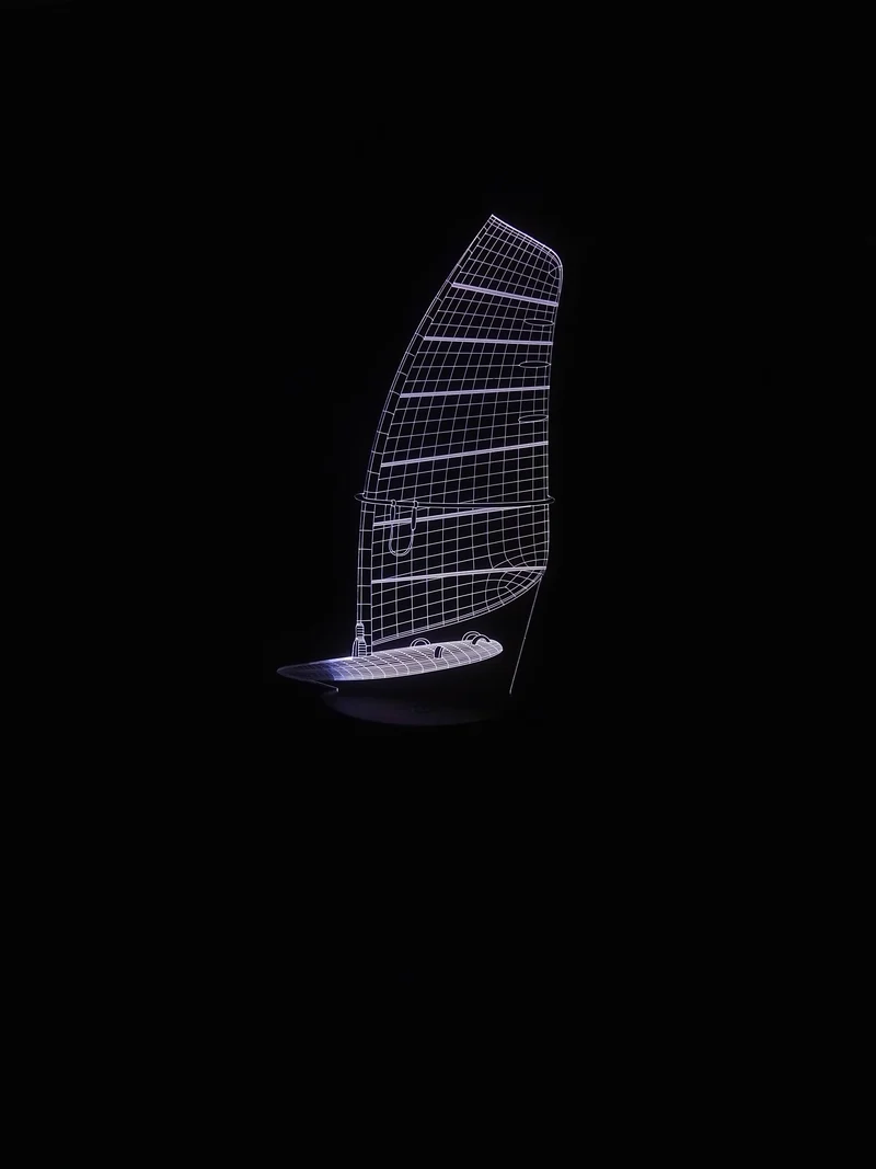 Segelschiff Lampe mit magischen 3D Effekt und Farbwechsel