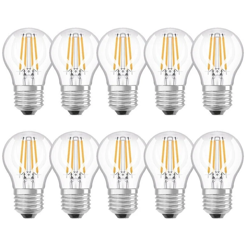 10 x Osram LED Filament Tropfen 4W = 40W E27 klar 470lm cool neutralweiß 4000K