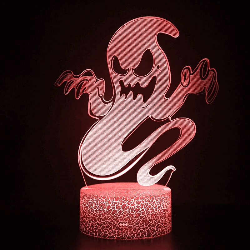 Nachttischlampe mit Geist Motiv, Nachtlicht mit Farbwechsel