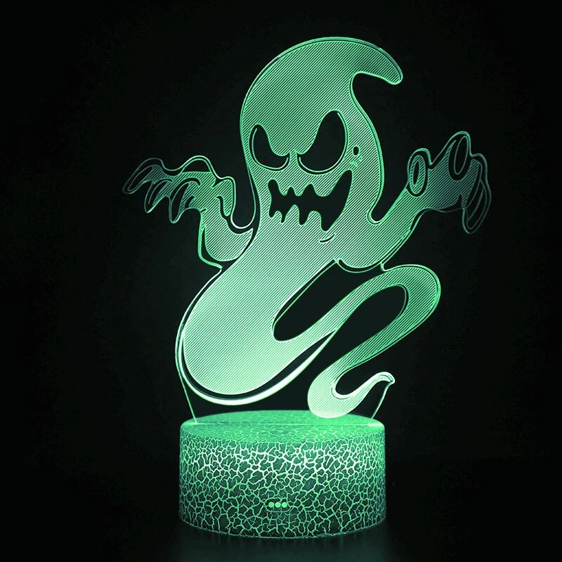 Nachttischlampe mit Geist Motiv, Nachtlicht mit Farbwechsel