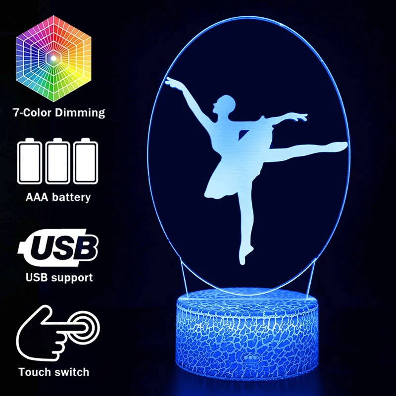 Nachttischlampe im Ballett Tänzerin Design