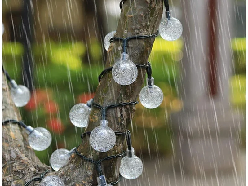 Solar LED Lichterkette 4,5 m mit 20 LEDs – Mehrfarbig, 8 Leuchtmodi, IP44 für Garten, Balkon & Terrasse