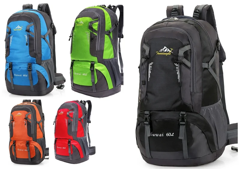 60L Rucksack Wasserdicht Wanderrucksack Camping Trekking Reiserucksack