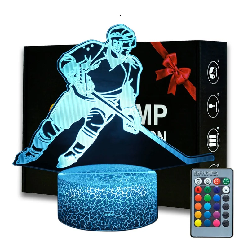 3D Illusion Lampe Licht mit Eishockey Motiv