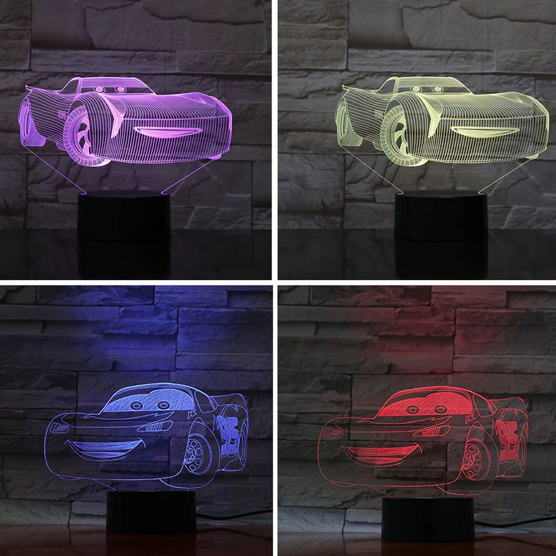 Cars Nachtlampe für Kinder mit Farbwechsel