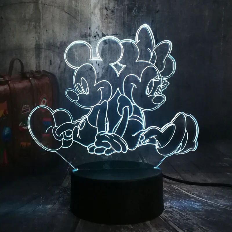 Liebliches Micky Maus Nachtlicht mit Farbwechsel