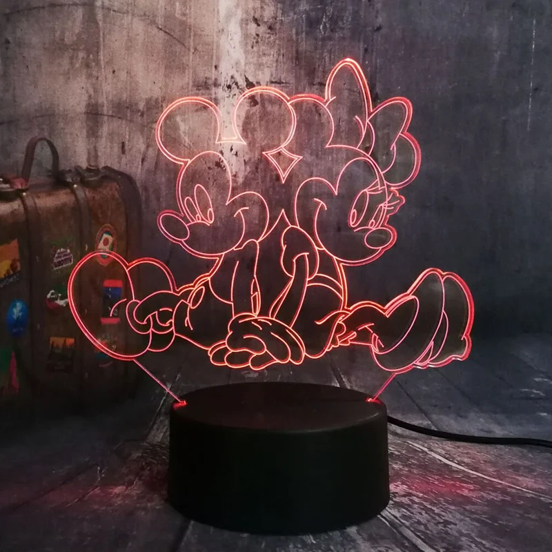 Liebliches Micky Maus Nachtlicht mit Farbwechsel