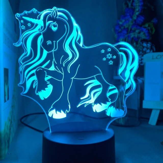 3D Lampe Niedliches Einhorn