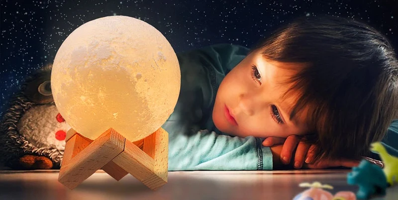 Echte Mond Lampe - Mondlampe mit 16 Farben