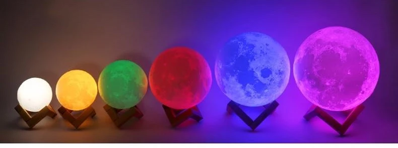 Echte Mond Lampe - Mondlampe mit 16 Farben