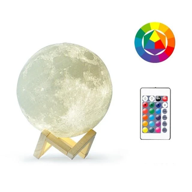 Echte Mond Lampe - Mondlampe mit 16 Farben