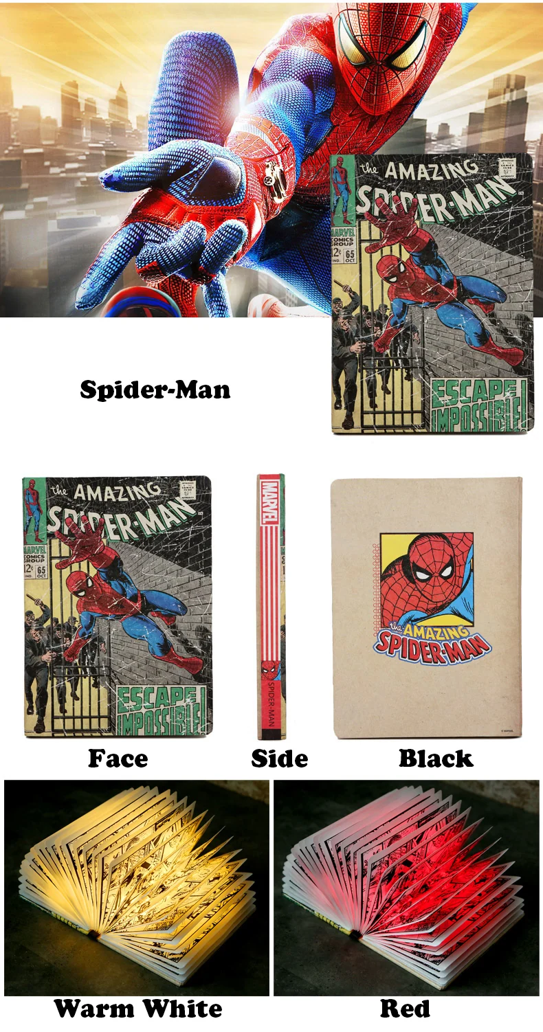 Spider Man Comic Heft Nachtlicht, Lampe.