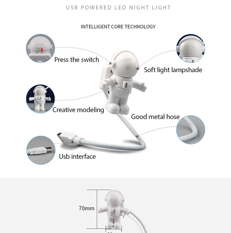 Astronaut / Taucher USB Mini Lampe