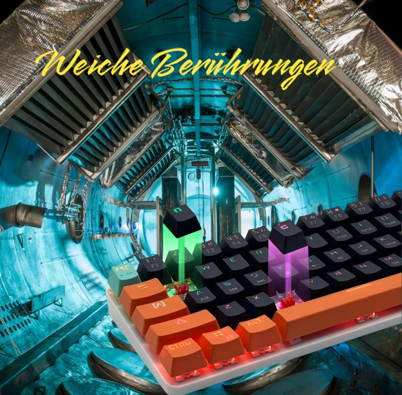 Mechanische Gaming Tastatur 60% RGB USB QWERTY Rot Switch Anti-Ghosting TypC🎮