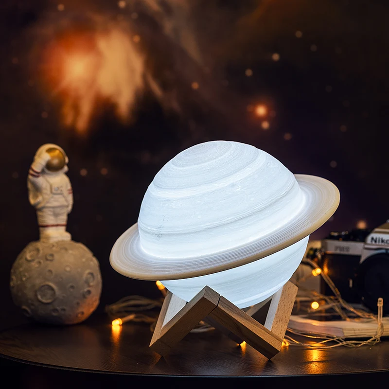 Saturn Nachtlampe, Lampe, Nachtlicht, Tischlampe 2 oder 16 Farben, Farbwechsel Lampe