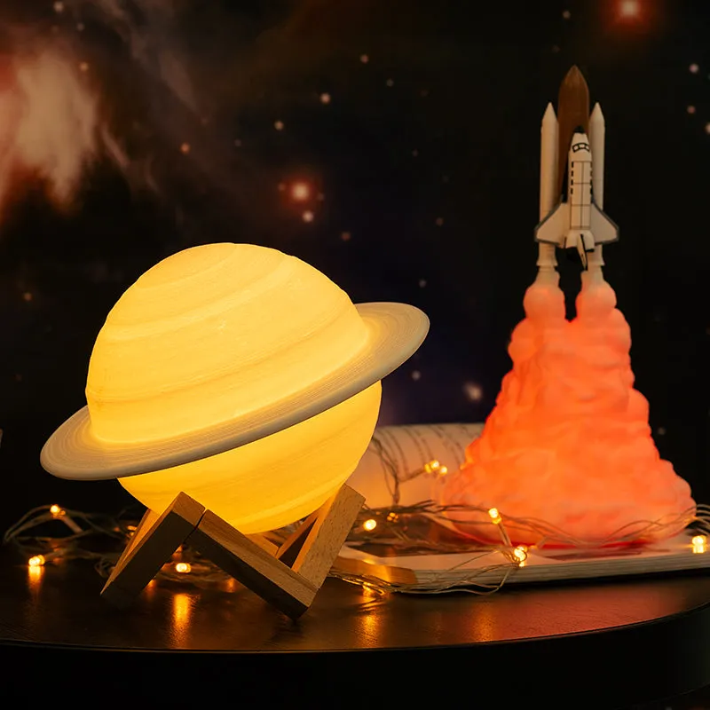 Saturn Nachtlampe, Lampe, Nachtlicht, Tischlampe 2 oder 16 Farben, Farbwechsel Lampe