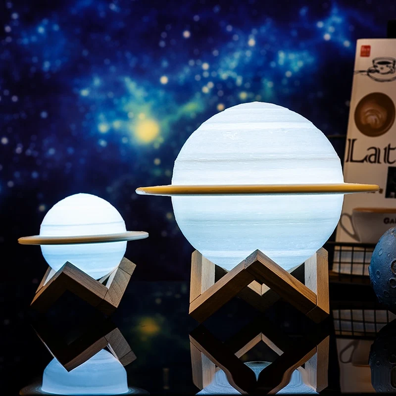 Saturn Nachtlampe, Lampe, Nachtlicht, Tischlampe 2 oder 16 Farben, Farbwechsel Lampe