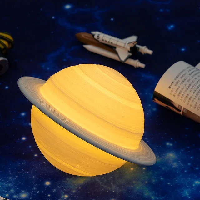 Saturn Nachtlampe, Lampe, Nachtlicht, Tischlampe 2 oder 16 Farben, Farbwechsel Lampe
