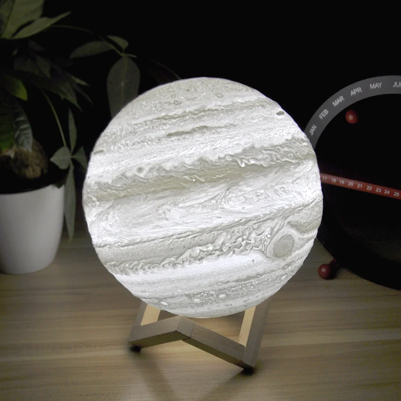 Planetenlampe Jupiter Nachtlicht, Tischlampe, Mondlicht, Nachtlampe