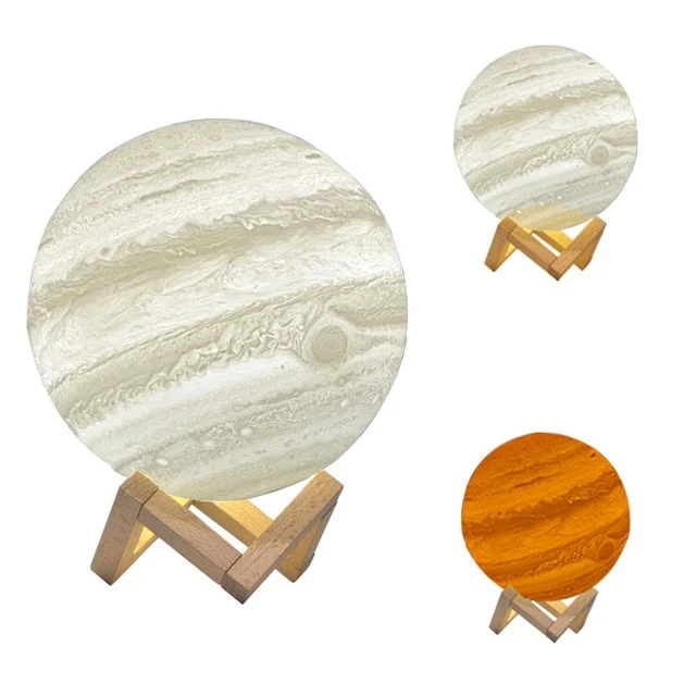 Planetenlampe Jupiter Nachtlicht, Tischlampe, Mondlicht, Nachtlampe