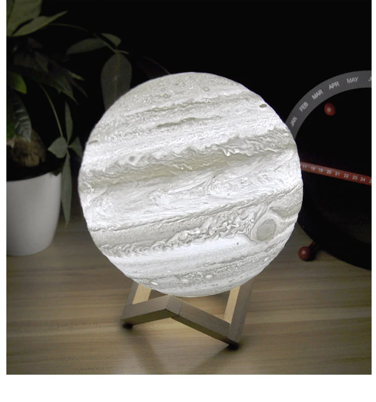 Planetenlampe Jupiter Nachtlicht, Tischlampe, Mondlicht, Nachtlampe