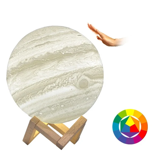 Planetenlampe Jupiter Nachtlicht, Tischlampe, Mondlicht, Nachtlampe