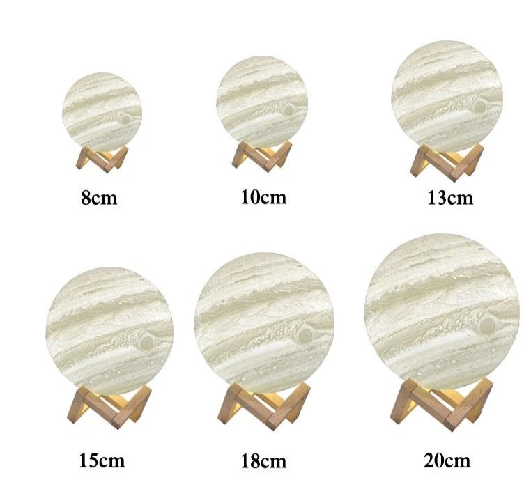 Planetenlampe Jupiter Nachtlicht, Tischlampe, Mondlicht, Nachtlampe