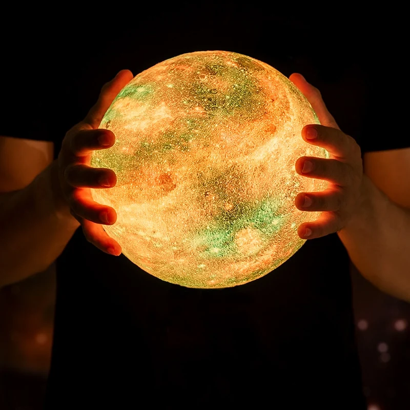 Mond Galaxie Lampe, Nachtlicht, Mondlicht, Tischlampe, mit Farbwechsel, 3D Effekt