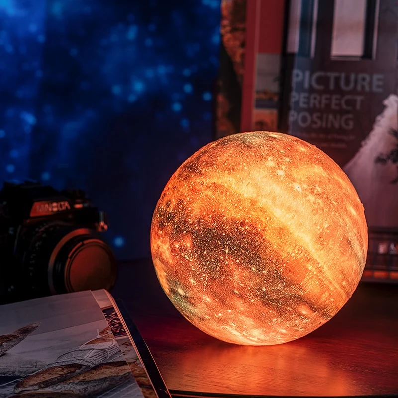 Mond Galaxie Lampe, Nachtlicht, Mondlicht, Tischlampe, mit Farbwechsel, 3D Effekt