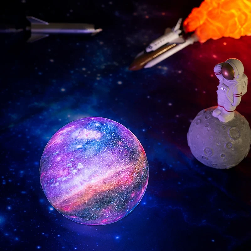 Mond Galaxie Lampe, Nachtlicht, Mondlicht, Tischlampe, mit Farbwechsel, 3D Effekt