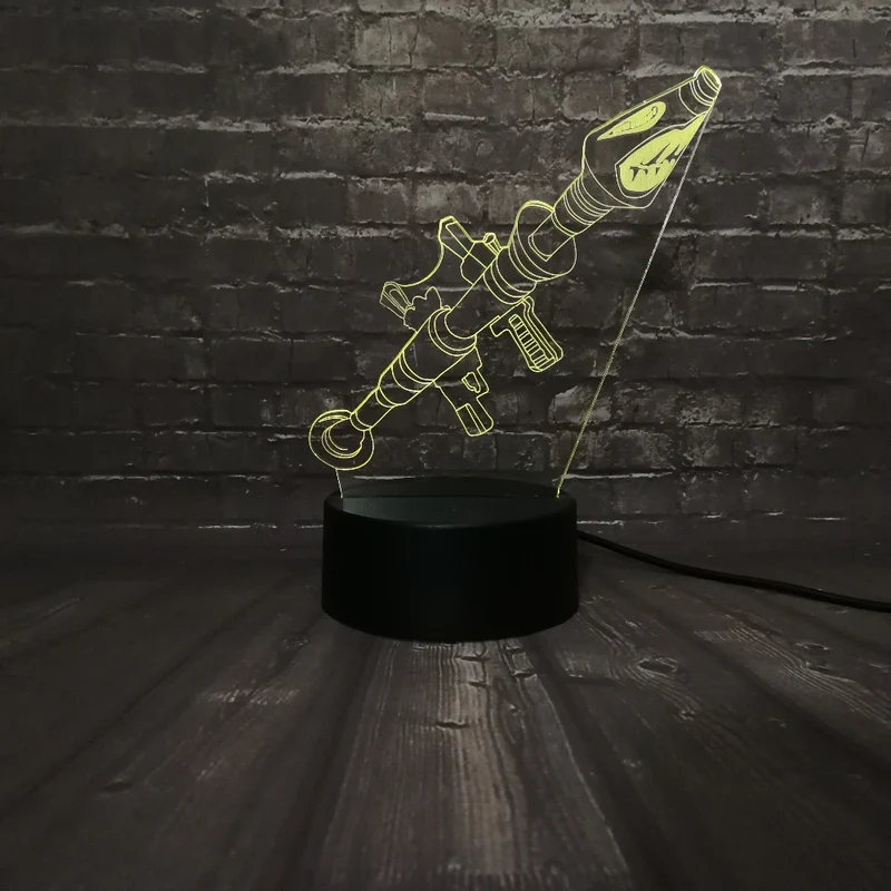 3D illusion Led Nachtlampe Battle Royal Raketenwerfer Motiv