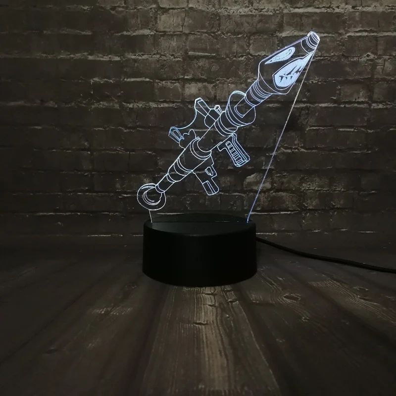 3D illusion Led Nachtlampe Battle Royal Raketenwerfer Motiv