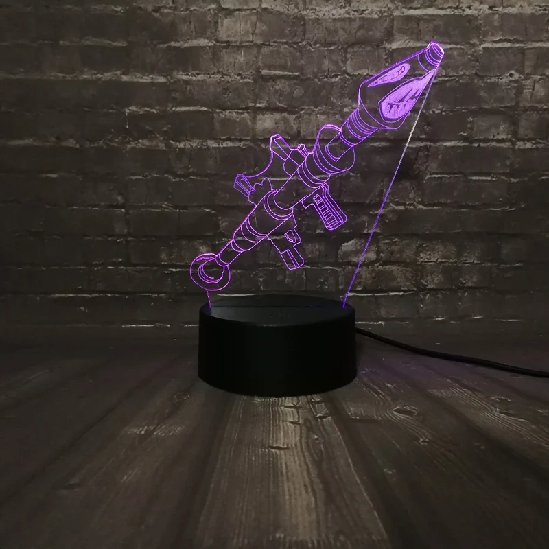 3D illusion Led Nachtlampe Battle Royal Raketenwerfer Motiv