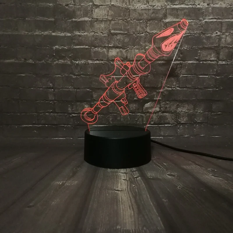 3D illusion Led Nachtlampe Battle Royal Raketenwerfer Motiv
