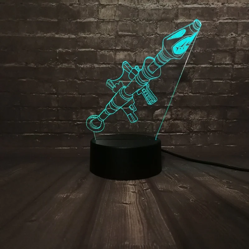 3D illusion Led Nachtlampe Battle Royal Raketenwerfer Motiv