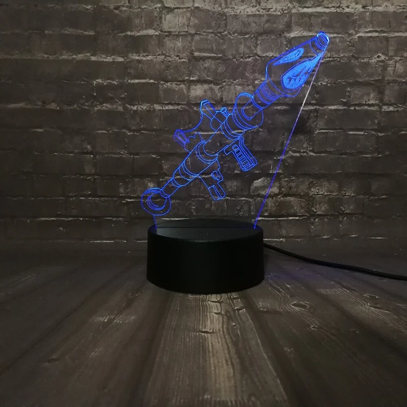 3D illusion Led Nachtlampe Battle Royal Raketenwerfer Motiv