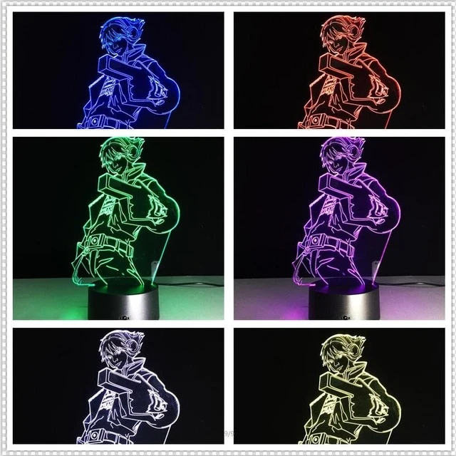 LoL Ezreal 3D LED USB Lampe mit magischen Farbwechsel
