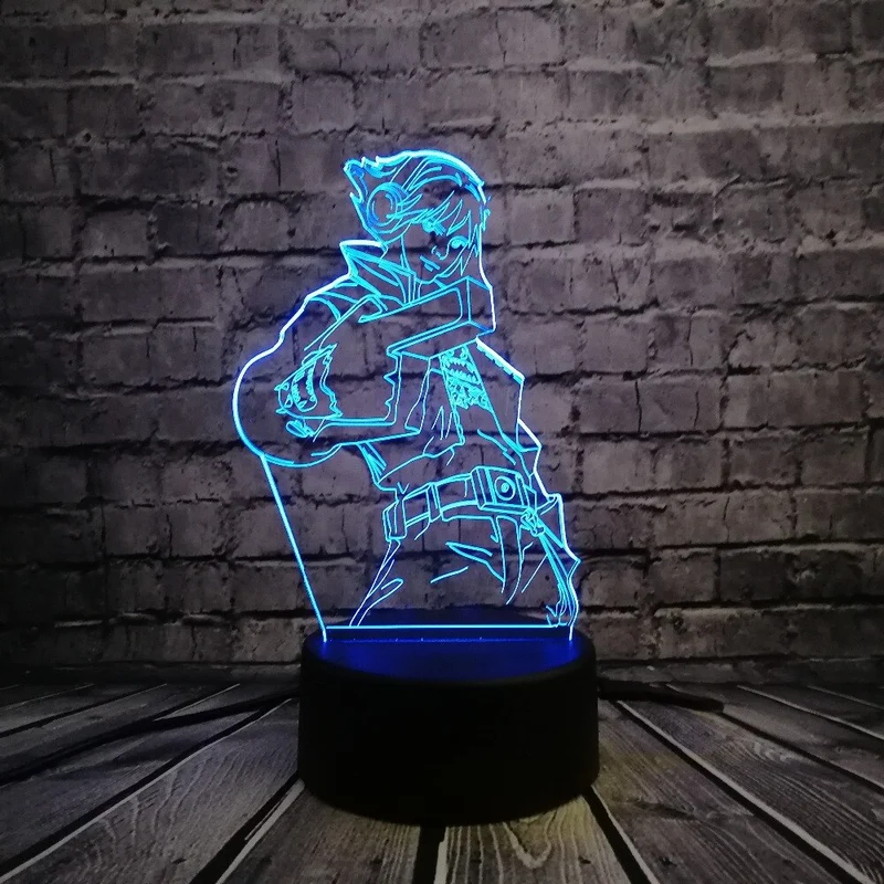 LoL Ezreal 3D LED USB Lampe mit magischen Farbwechsel