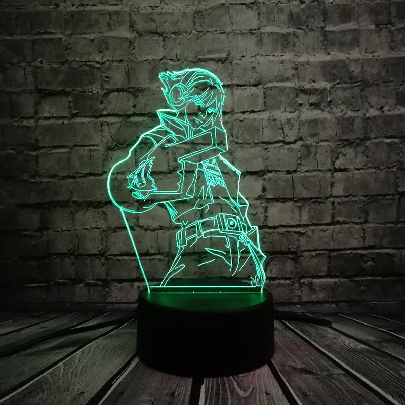 LoL Ezreal 3D LED USB Lampe mit magischen Farbwechsel