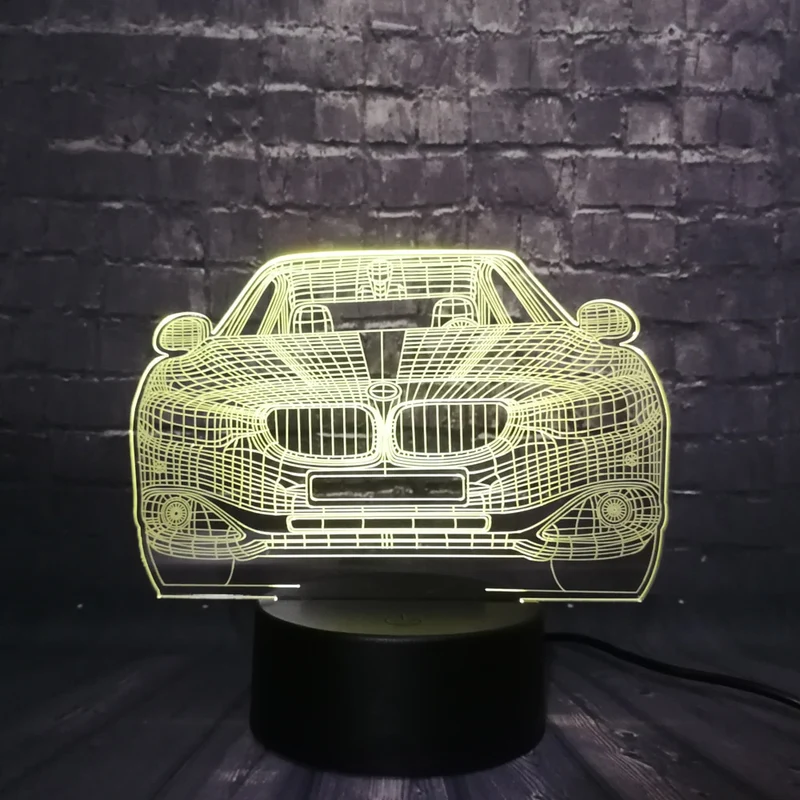 3D LED Lampe im Auto Design - Verschiedene Marken - Magischer Farbwechsel