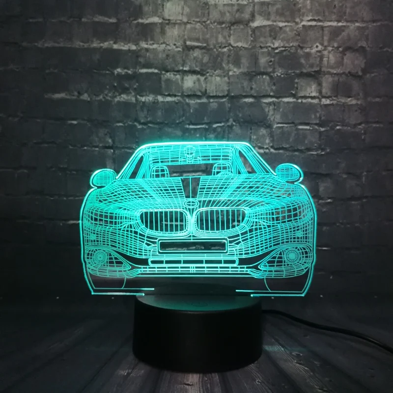 3D LED Lampe im Auto Design - Verschiedene Marken - Magischer Farbwechsel