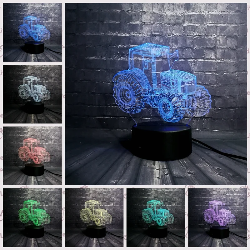 3D LED Lampe im Auto Design - Verschiedene Marken - Magischer Farbwechsel