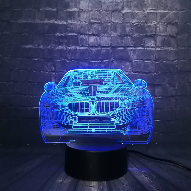 3D LED Lampe im Auto Design - Verschiedene Marken - Magischer Farbwechsel