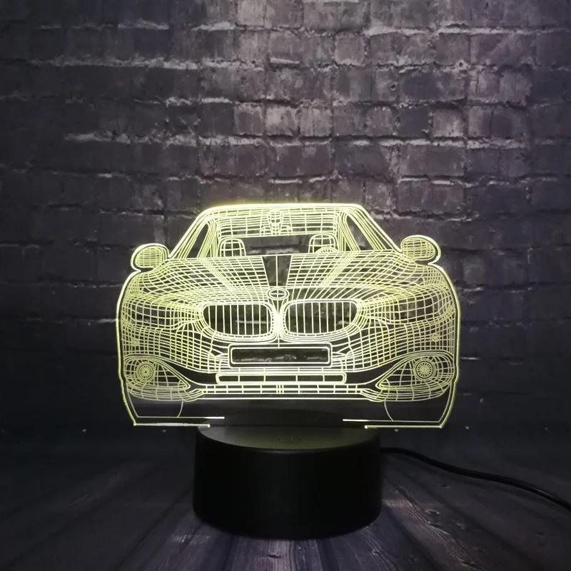 3D LED Lampe im Auto Design - Verschiedene Marken - Magischer Farbwechsel