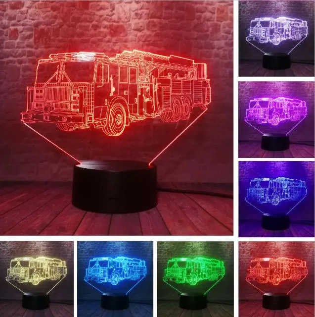 3D LED Lampe im Auto Design - Verschiedene Marken - Magischer Farbwechsel