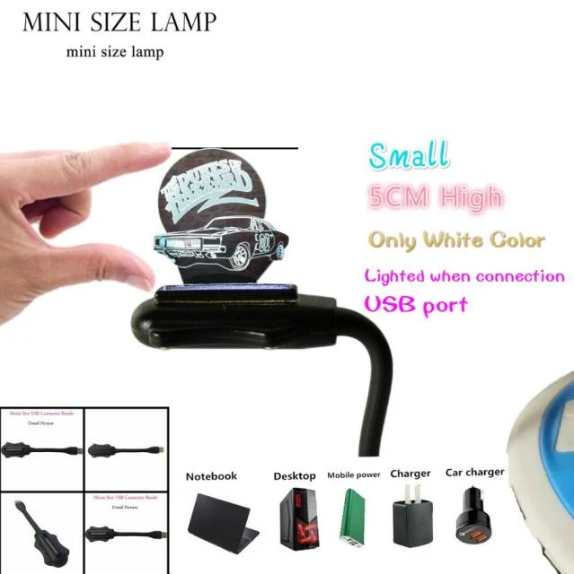 3D LED Lampe im Auto Design - Verschiedene Marken - Magischer Farbwechsel