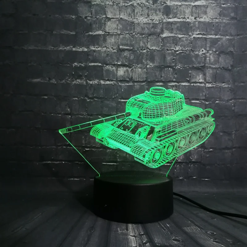 Panzer 3D Lampe mit Farbwechsel bis zu 7 Farben