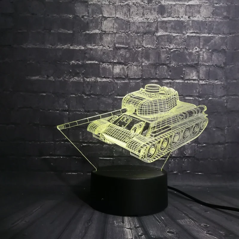 Panzer 3D Lampe mit Farbwechsel bis zu 7 Farben