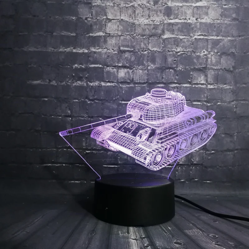 Panzer 3D Lampe mit Farbwechsel bis zu 7 Farben
