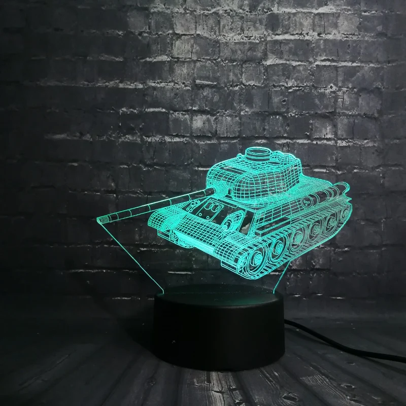 Panzer 3D Lampe mit Farbwechsel bis zu 7 Farben